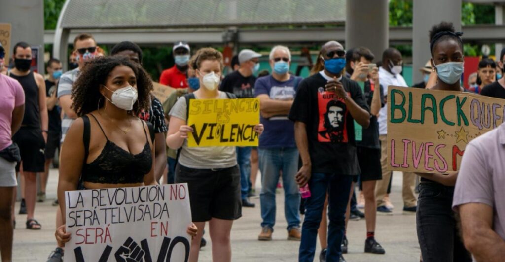 Foto tomada por Dani Zaragoza en la manifestación “Black Lives Matter” de Murcia 7 de Junio 2020